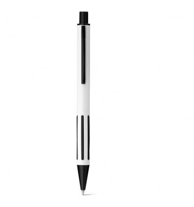 Bolígrafo Metálico con Puntera Antideslizante Barato Color Blanco