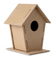 Caseta de Aglomerado para Pájaros publicitaria