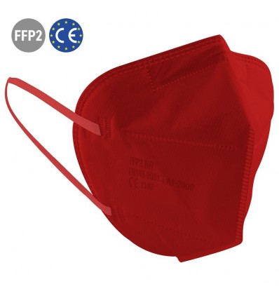 Mascarilla FFP2 de Color Rojo para eventos