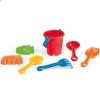 Cubo de Playa con 6 Accesorios personalizado con logo de empresa Color Rojo