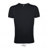Camiseta ajustada de algodón Sol's Regent Fit 150 personalizada Color Negro Profundo Vista Frontal