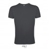 Camiseta ajustada de algodón Sol's Regent Fit 150 barata Color Gris Oscuro Vista Frontal