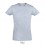 Camiseta ajustada de algodón Sol's Regent Fit 150 con logo Color Azul Cielo Jaspeado Vista Frontal