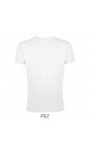 Camiseta blanca ajustada de algodón Sol's Regent Fit 150