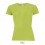 Camiseta mujer transpirable para deporte Sol's Sporty 140 publicitaria Color Verde Manzana Vista Frontal