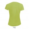 Camiseta mujer transpirable para deporte Sol's Sporty 140 Color Verde Manzana Vista Posterior