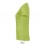 Camiseta mujer transpirable para deporte Sol's Sporty 140 Color Verde Manzana Vista Lateral