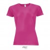 Camiseta mujer transpirable para deporte Sol's Sporty 140 merchandising Color Rosa Neón Vista Frontal
