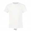 Camiseta blanca para niños 100% algodón Sol's Regent Fit 150 con logo Color Blanco Vista Frontal
