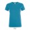 Camiseta entallada para mujer manga corta Sol's Regent 150 barata Color Agua Vista Frontal