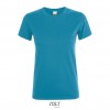 Camiseta entallada para mujer manga corta Sol's Regent 150 barata Color Agua Vista Frontal