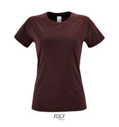 Camiseta entallada para mujer manga corta Sol's Regent 150 merchandising Color Burdeos Vista Frontal