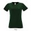 Camiseta entallada para mujer manga corta Sol's Regent 150 para publicidad Color Verde Botella Oscuro Vista Frontal
