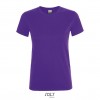 Camiseta entallada para mujer manga corta Sol's Regent 150 para empresas Color Morado Oscuro Vista Frontal