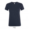 Camiseta entallada para mujer manga corta Sol's Regent 150 publicitaria Color Azul Marino Vista Frontal