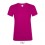 Camiseta entallada para mujer manga corta Sol's Regent 150 personalizada Color Fucsia Vista Frontal