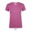 Camiseta entallada para mujer manga corta Sol's Regent 150 con logo Color Rosa Orquídea Vista Frontal