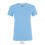 Camiseta entallada para mujer manga corta Sol's Regent 150 para campañas publicitarias Color Azul Cielo Vista Frontal