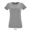 Camiseta de mujer 100% algodón Sol's Regent Fit 150 personalizada Color Gris Jaspeado Vista Frontal