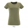 Camiseta de mujer 100% algodón Sol's Regent Fit 150 promocional Color Caqui Jaspeado Vista Frontal