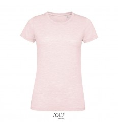 Camiseta de mujer 100% algodón Sol's Regent Fit 150 merchandising Color Rosa Jaspeado Vista Frontal