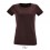 Camiseta de mujer 100% algodón Sol's Regent Fit 150 para publicidad Color Burdeos Jaspeado Vista Frontal