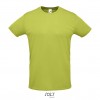 Camiseta unisex con cuello redondo Sol's Sprint 130 publicitaria Color Verde Manzana Vista Frontal