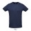 Camiseta unisex con cuello redondo Sol's Sprint 130 barata Color Azul Marino Vista Frontal