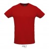Camiseta unisex con cuello redondo Sol's Sprint 130 merchandising Color Rojo Vista Frontal