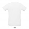 Camiseta blanca unisex con cuello redondo Sol's Sprint 130 Color Blanco Vista Posterior