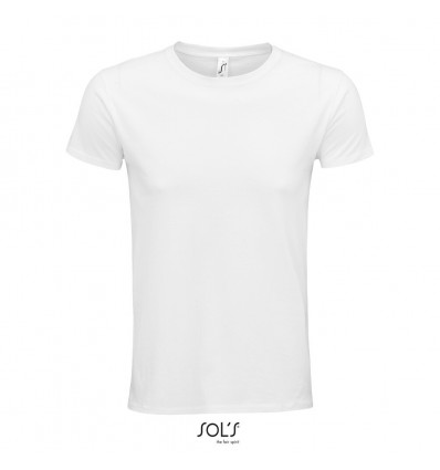 Camiseta blanca de algodón biológico Sol's Epic 140 para publicidad Color Blanco Vista Frontal