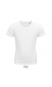 Camiseta blanca infantil de algodón punto liso Sol's Pioneer 175