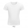 Camiseta blanca infantil de algodón punto liso Sol's Pioneer 175 para publicidad Color Blanco Vista Frontal