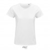 Camiseta blanca mujer de algodón biólogico Sol's Pioneer 175 para empresas Color Blanco Vista Frontal