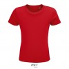 Camiseta niños de algodón tacto suave Sol's Crusader 150 merchandising Color Rojo Vista Frontal