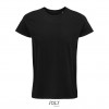 Camiseta de algodón de corte ajustado Sol's Crusader 150 publicitaria Color Negro Profundo Vista Frontal