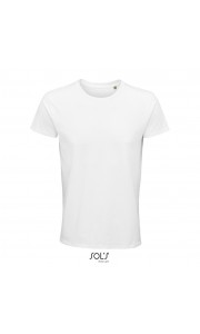 Camiseta blanca de algodón de corte ajustado Sol's Crusader 150