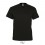 Camiseta de algodón ringspun Sol's Victory 150 personalizada Color Negro Profundo Vista Frontal