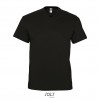 Camiseta de algodón ringspun Sol's Victory 150 personalizada Color Negro Profundo Vista Frontal