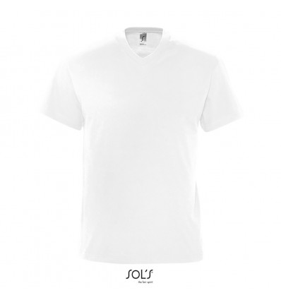 Camiseta blanca de algodón ringspun Sol's Victory 150 promocional Color Blanco Vista Frontal