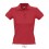 Polo 100 % algodón ringspun para mujer Sol's People 210 merchandising Color Rojo Vista Frontal