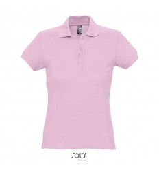 Polo ajustado de algodón para mujer Sol's Passion 170 económica Color Rosa Vista Frontal
