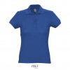 Polo ajustado de algodón para mujer Sol's Passion 170 con logo Color Azul Royal Vista Frontal