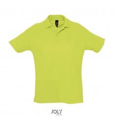 Polo algodón mejor calidad-precio Sol's Summer II 170 publicitaria Color Verde Manzana Vista Frontal