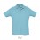 Polo algodón mejor calidad-precio Sol's Summer II 170 personalizada Color Azul Atolón Vista Frontal