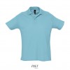 Polo algodón mejor calidad-precio Sol's Summer II 170 personalizada Color Azul Atolón Vista Frontal