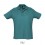 Polo algodón mejor calidad-precio Sol's Summer II 170 con logo Color Azul Pato Vista Frontal