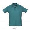 Polo algodón mejor calidad-precio Sol's Summer II 170 con logo Color Azul Pato Vista Frontal