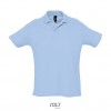 Polo algodón mejor calidad-precio Sol's Summer II 170 para publicidad personalizada Color Azul Cielo Vista Frontal