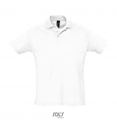 Polo blanco algodón mejor calidad-precio Sol's Summer II 170 para regalo barato Color Blanco Vista Frontal